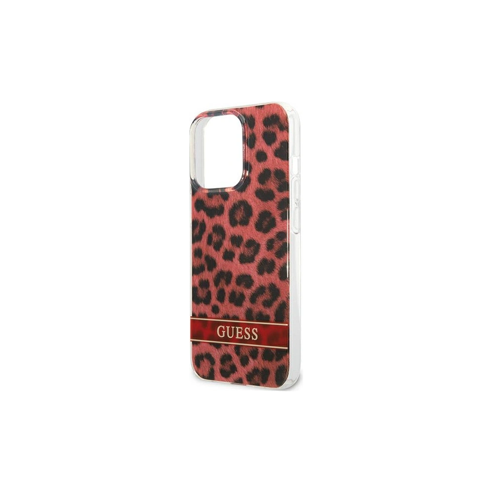 Hurtownia GSM - Etui Guess GUHCP13LHSLEOR Apple iPhone 13 Pro červený/red hardcase Leopard - GUE1765RED - {ean13} - Hurt