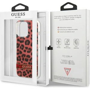 Etui Guess GUHCP13LHSLEOR Apple iPhone 13 Pro czerwony/red hardcase Leopard