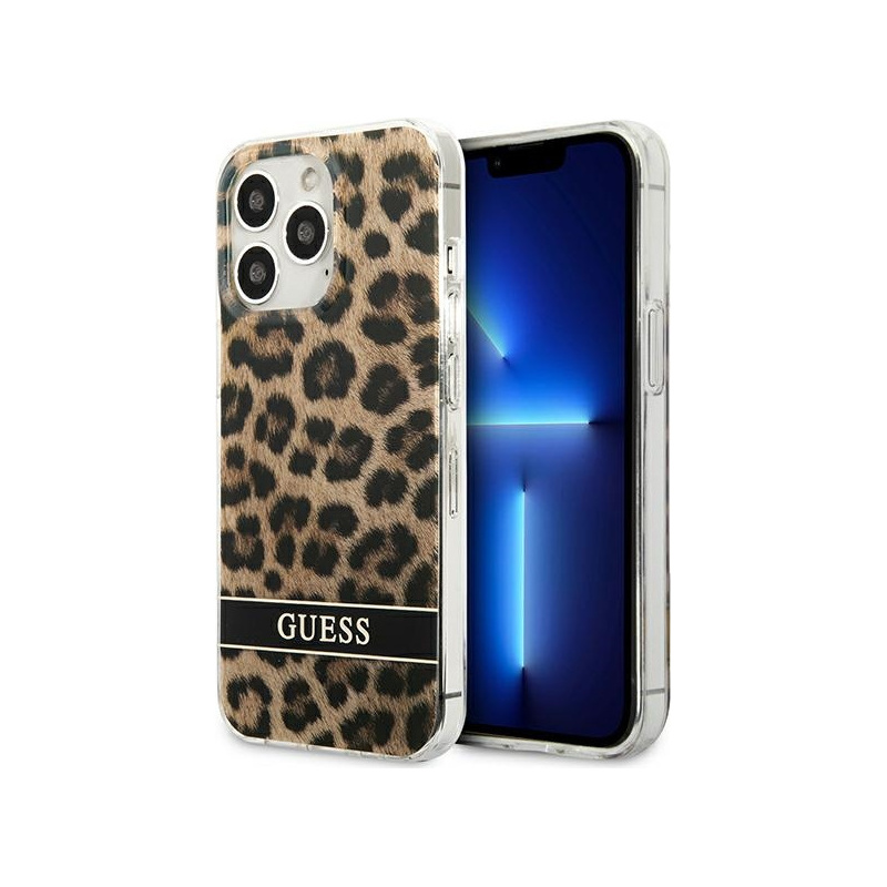 Etui Guess GUHCP13LHSLEOW Apple iPhone 13 Pro brązowy/brown hardcase Leopard