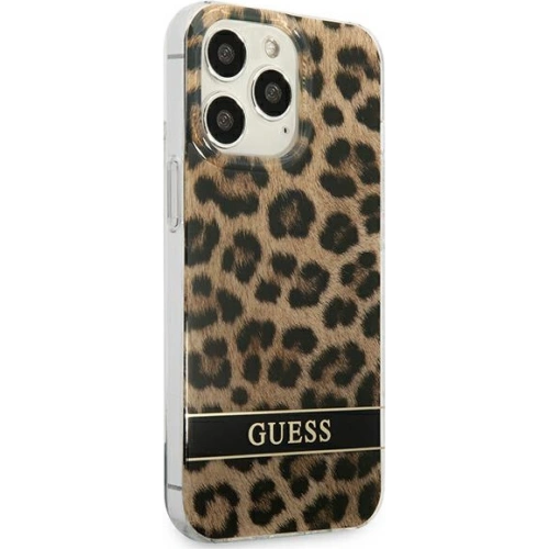 Etui Guess GUHCP13LHSLEOW Apple iPhone 13 Pro brązowy/brown hardcase Leopard