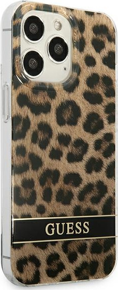 Kryt Guess GUHCP13LHSLEOW Apple iPhone 13 Pro brown hardcase Leopard