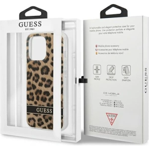 Etui Guess GUHCP13LHSLEOW Apple iPhone 13 Pro brązowy/brown hardcase Leopard