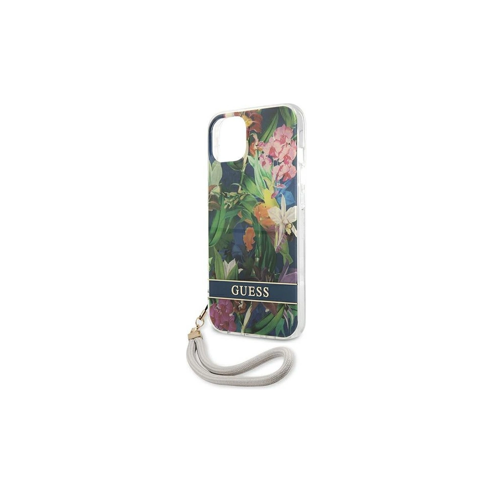 Hurtownia GSM - Etui Guess GUHCP13MHFLSB Apple iPhone 13 modrý/blue hardcase Flower Strap - GUE1767BLU - {ean13} - Hurt