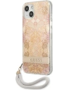 Wholesale Guess GUHCP13MHFLSD Apple iPhone 13 gold hardcase Flower Strap - GUE1768GLD - {ean13} - Hurt