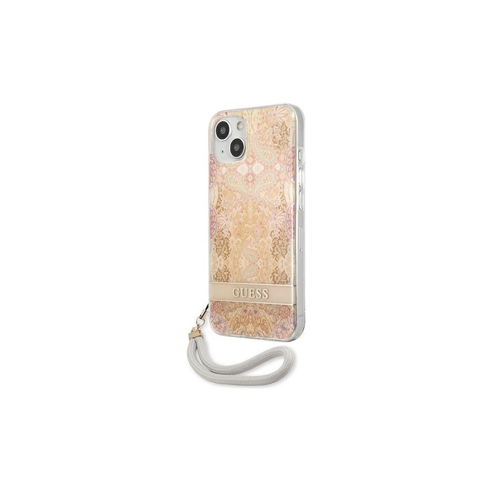 Hurtownia GSM - Etui Guess GUHCP13MHFLSD Apple iPhone 13 zlatý/gold hardcase Flower Strap - GUE1768GLD - {ean13} - Hurt