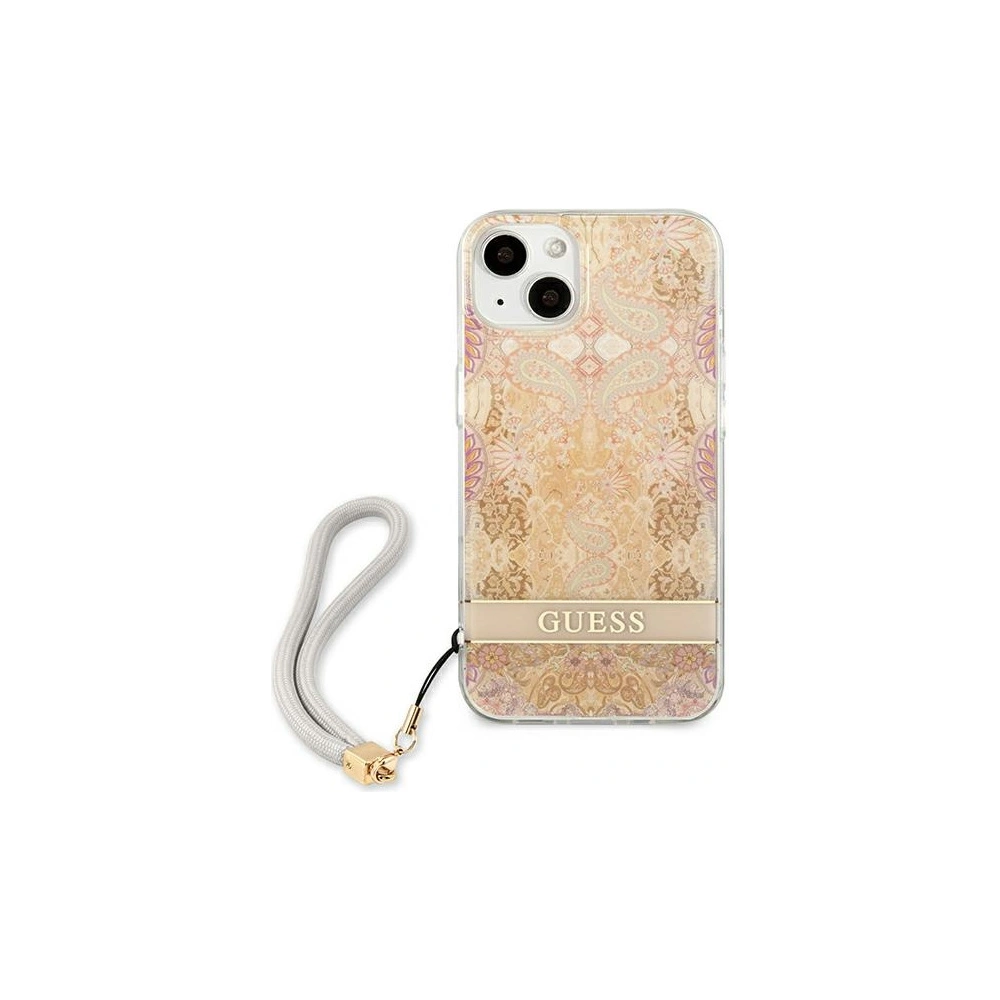 Hurtownia GSM - Etui Guess GUHCP13MHFLSD Apple iPhone 13 zlatý/gold hardcase Flower Strap - GUE1768GLD - {ean13} - Hurt