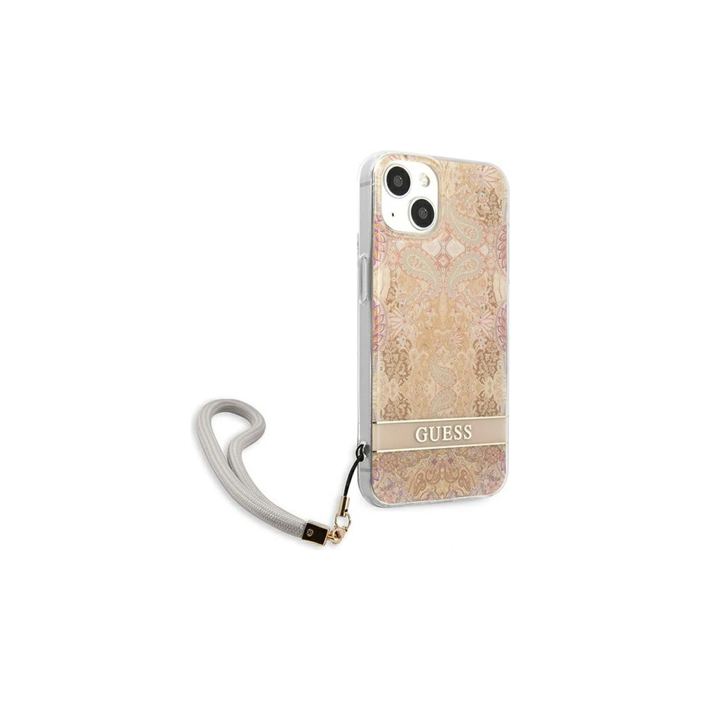 Hurtownia GSM - Etui Guess GUHCP13MHFLSD Apple iPhone 13 zlatý/gold hardcase Flower Strap - GUE1768GLD - {ean13} - Hurt