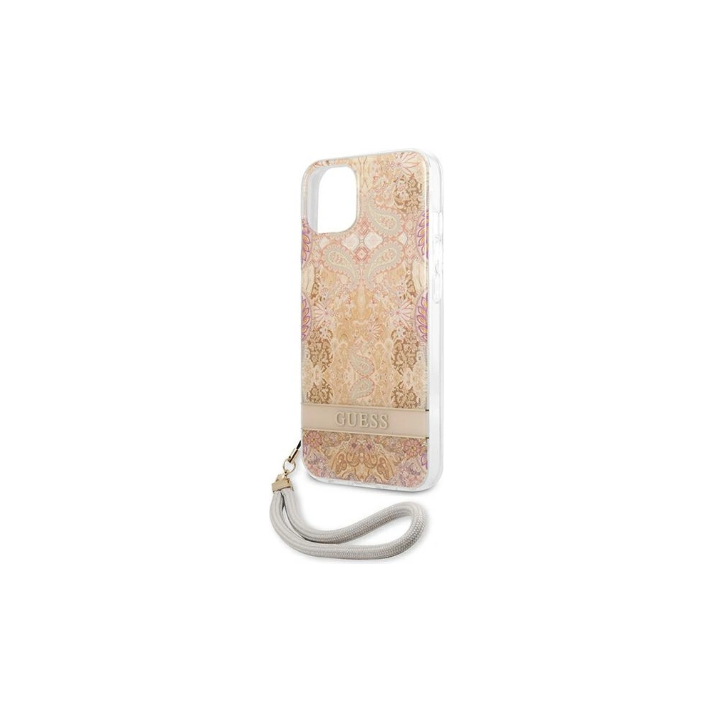 Hurtownia GSM - Etui Guess GUHCP13MHFLSD Apple iPhone 13 zlatý/gold hardcase Flower Strap - GUE1768GLD - {ean13} - Hurt