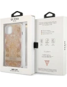 Wholesale Guess GUHCP13MHFLSD Apple iPhone 13 gold hardcase Flower Strap - GUE1768GLD - {ean13} - Hurt