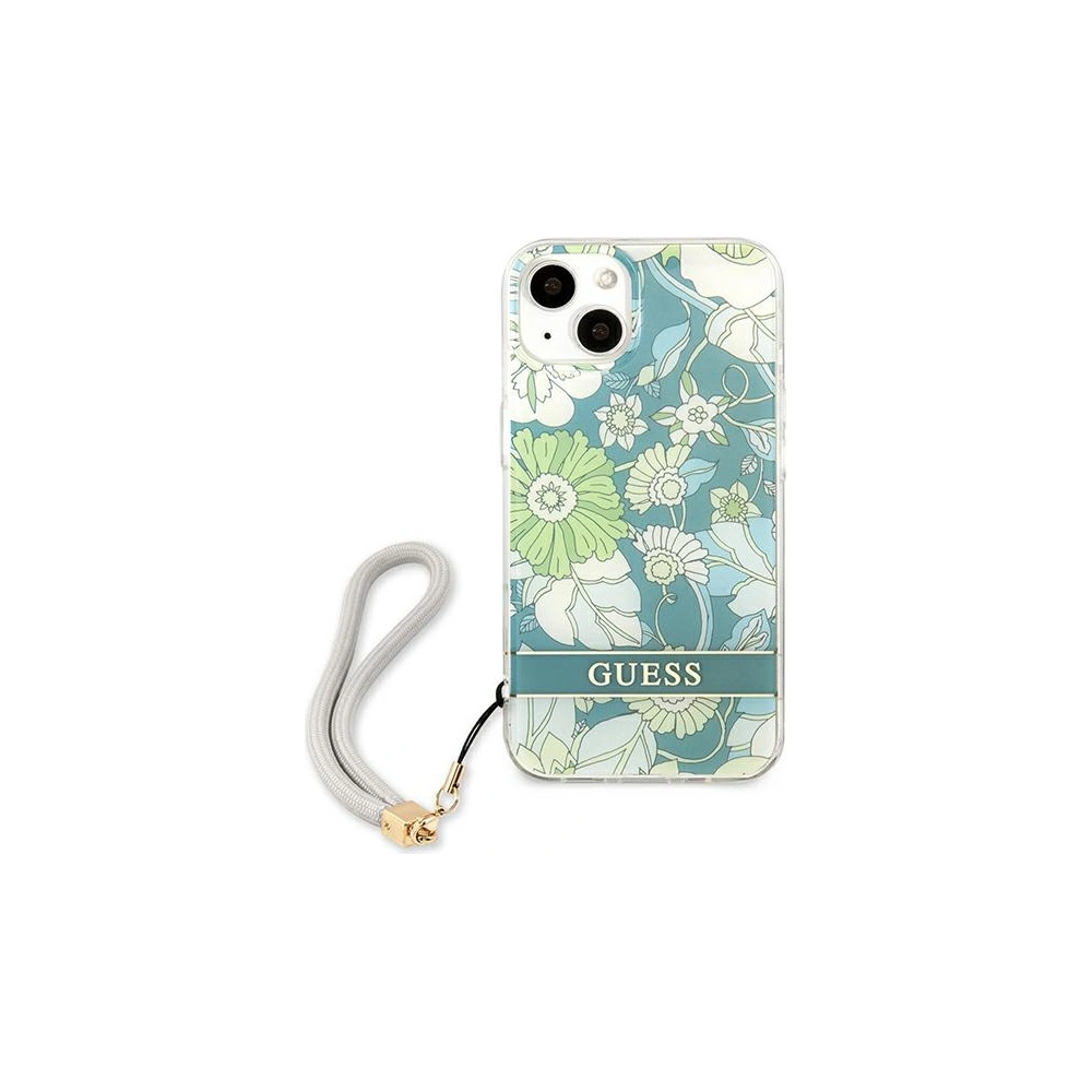 Hurtownia GSM - Etui Guess GUHCP13MHFLSN Apple iPhone 13 zelený/green hardcase Flower Strap - GUE1769GRN - {ean13} - Hurt