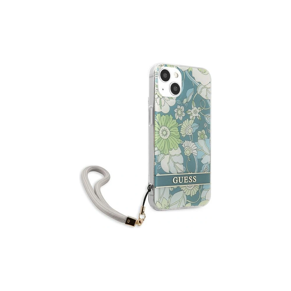 Hurtownia GSM - Etui Guess GUHCP13MHFLSN Apple iPhone 13 zelený/green hardcase Flower Strap - GUE1769GRN - {ean13} - Hurt