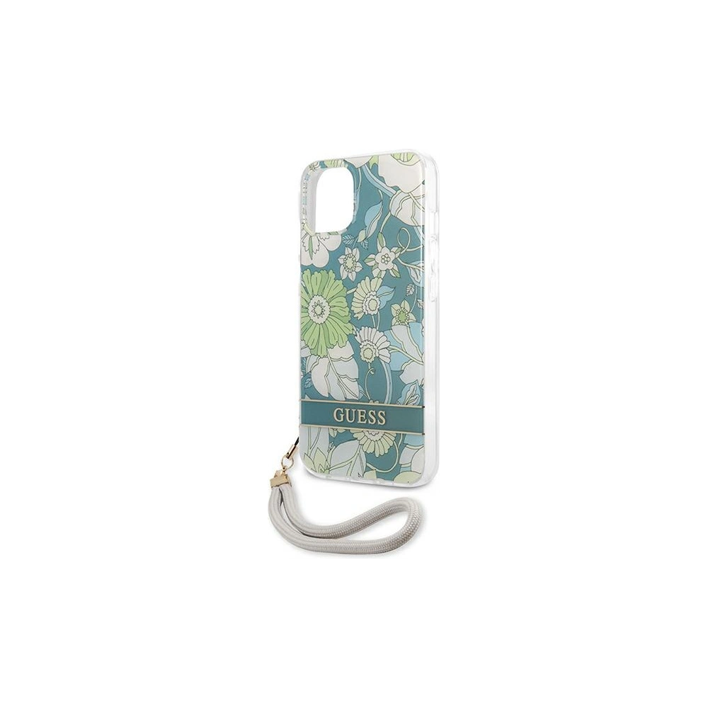 Hurtownia GSM - Etui Guess GUHCP13MHFLSN Apple iPhone 13 zelený/green hardcase Flower Strap - GUE1769GRN - {ean13} - Hurt