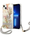 Etui Guess GUHCP13MHFLSU Apple iPhone 13 fialové/purple hardcase Flower Strap