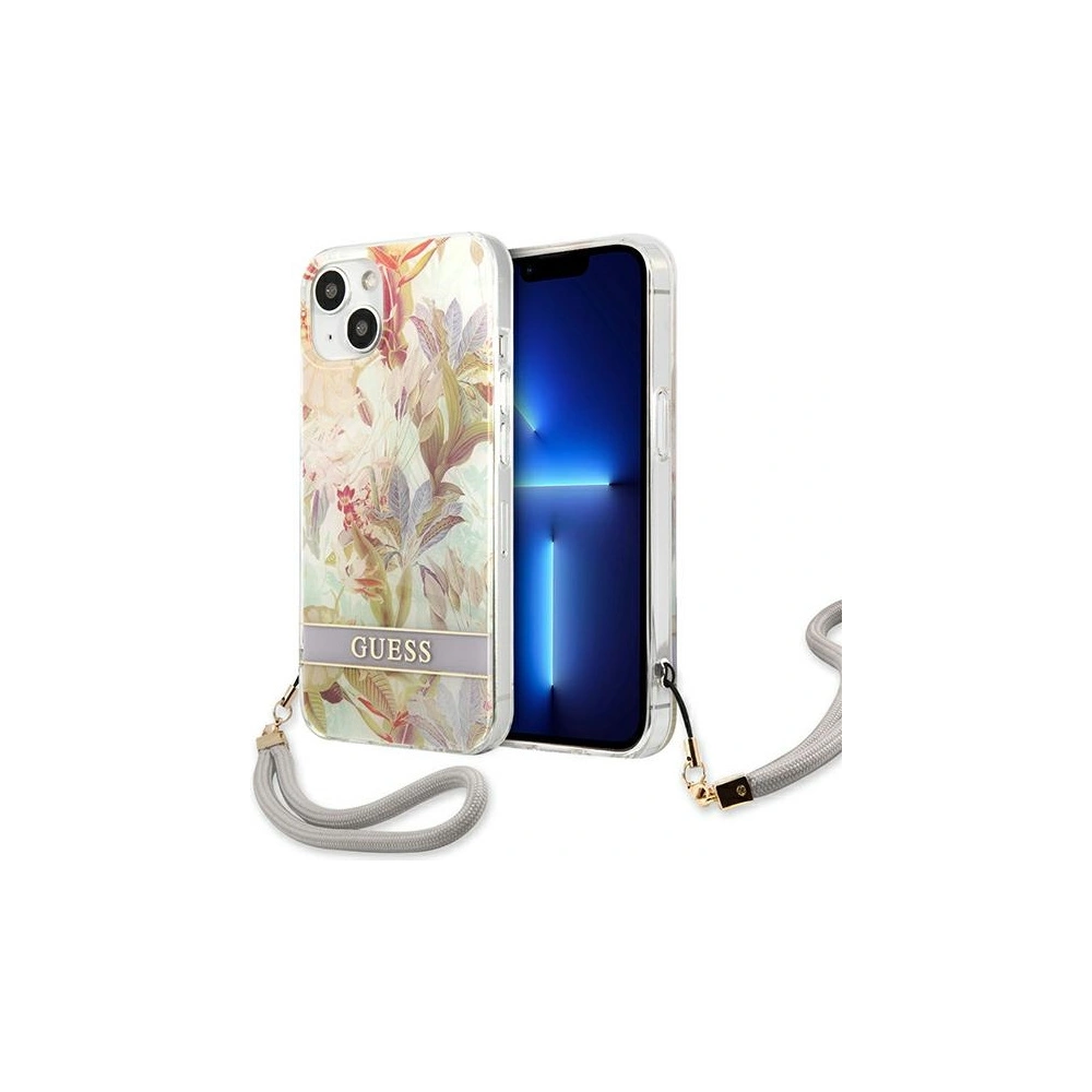 Hurtownia GSM - Etui Guess GUHCP13MHFLSU Apple iPhone 13 fialové/purple hardcase Flower Strap - GUE1770PRP - {ean13} - Hurt