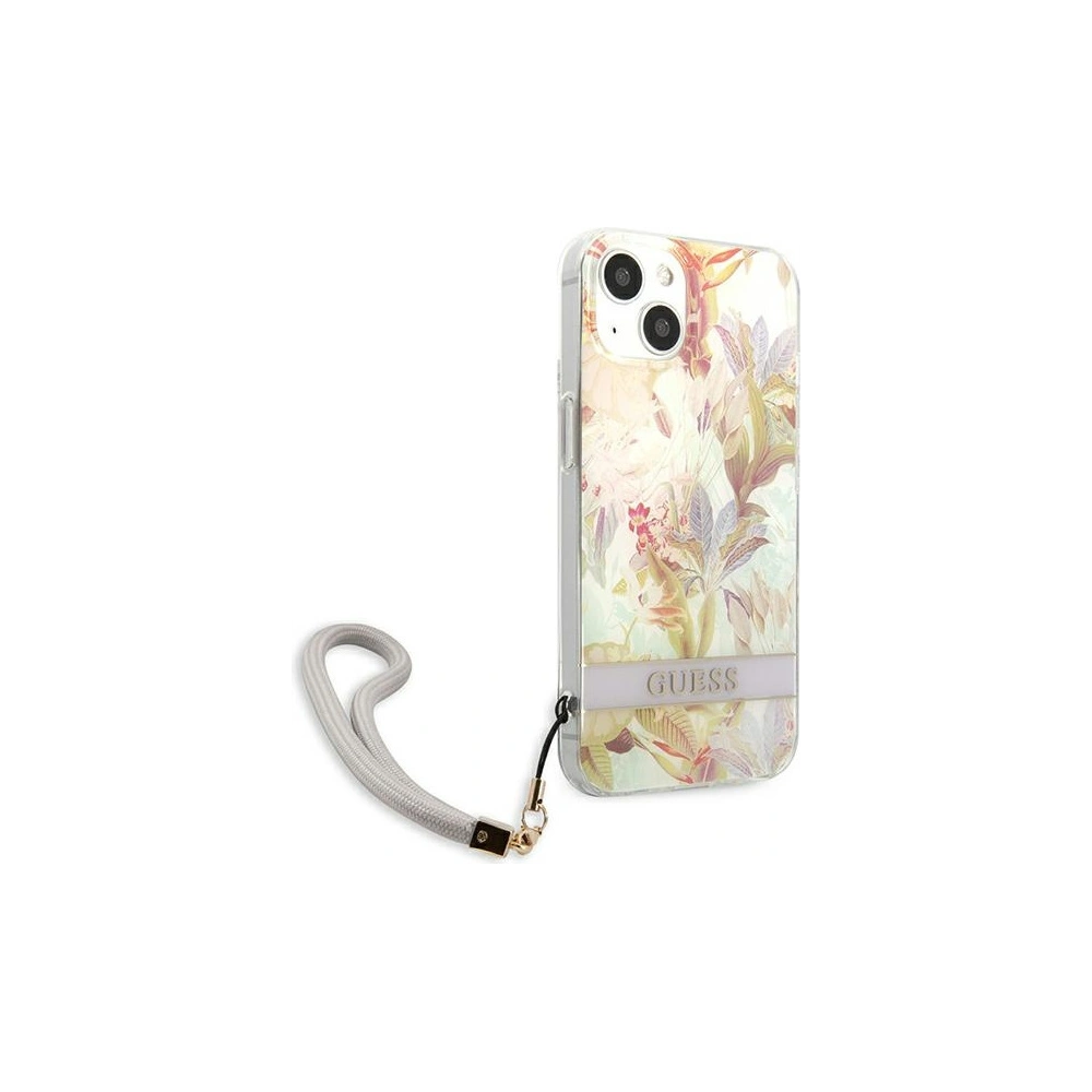 Hurtownia GSM - Etui Guess GUHCP13MHFLSU Apple iPhone 13 fialové/purple hardcase Flower Strap - GUE1770PRP - {ean13} - Hurt