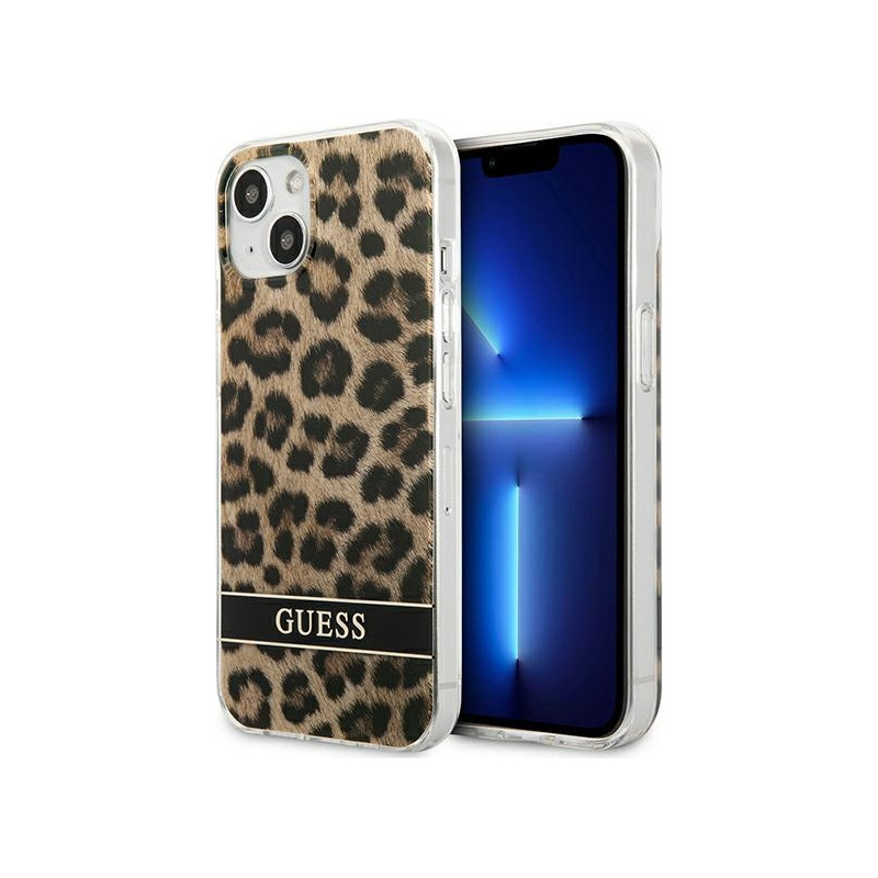 Guess Distributor - 3666339047375 - GUE1772BR - Guess GUHCP13MHSLEOW Apple iPhone 13 brown hardcase Leopard - B2B homescreen