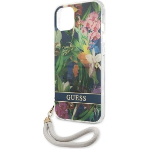 Hurtownia GSM - Case Guess GUHCP13SHFLSB Apple iPhone 13 mini blau/hardcase Flower Strap - GUE1773BLU - {ean13} - Hurt