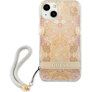 Hurtownia GSM - Case Guess GUHCP13SHFLSD Apple iPhone 13 mini gold/hartschale Blumenband - GUE1774GLD - {ean13} - Hurt