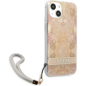 Hurtownia GSM - Case Guess GUHCP13SHFLSD Apple iPhone 13 mini gold/hartschale Blumenband - GUE1774GLD - {ean13} - Hurt