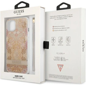 Hurtownia GSM - Case Guess GUHCP13SHFLSD Apple iPhone 13 mini gold/hartschale Blumenband - GUE1774GLD - {ean13} - Hurt