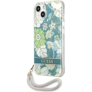 Hurtownia GSM - Case Guess GUHCP13SHFLSN Apple iPhone 13 mini grün/green hardcase Flower Strap - GUE1775GRN - {ean13} - Hurt