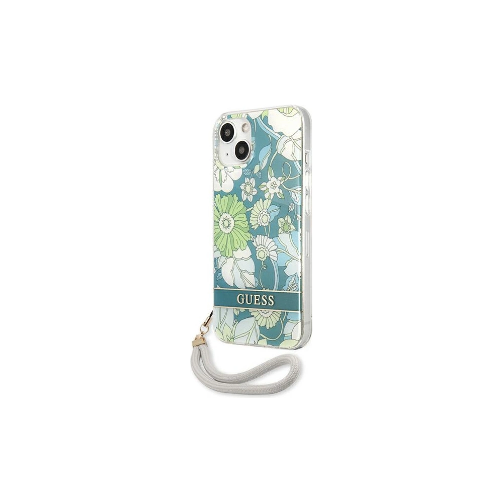 Hurtownia GSM - Etui Guess GUHCP13SHFLSN Apple iPhone 13 mini zelený/green hardcase Flower Strap - GUE1775GRN - {ean13} - Hurt