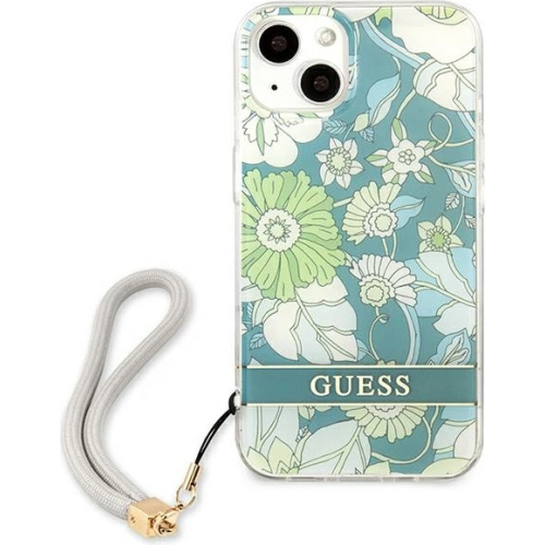 Etui Guess GUHCP13SHFLSN Apple iPhone 13 mini zielony/green hardcase Flower Strap