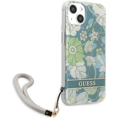Etui Guess GUHCP13SHFLSN Apple iPhone 13 mini zielony/green hardcase Flower Strap