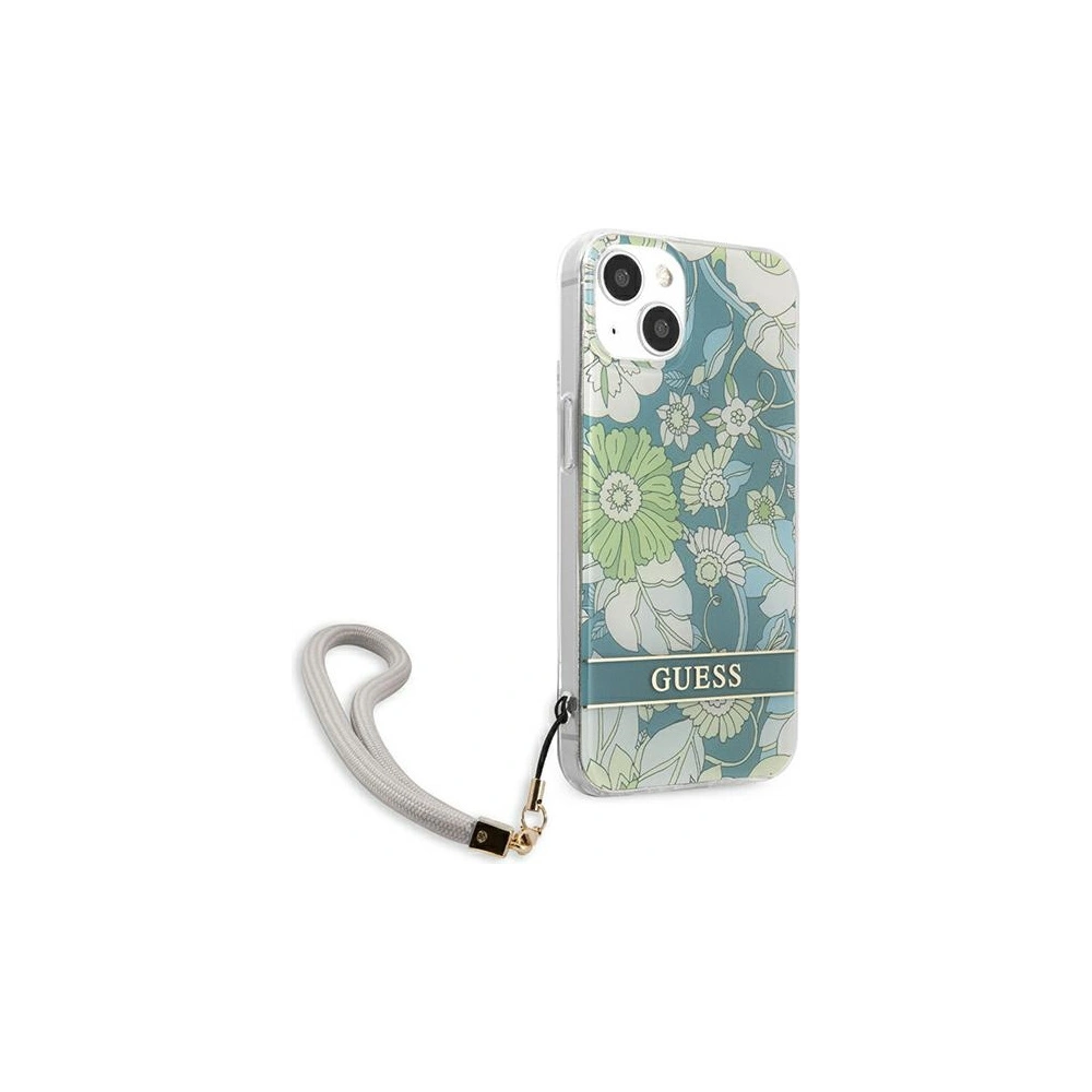 Hurtownia GSM - Etui Guess GUHCP13SHFLSN Apple iPhone 13 mini zelený/green hardcase Flower Strap - GUE1775GRN - {ean13} - Hurt