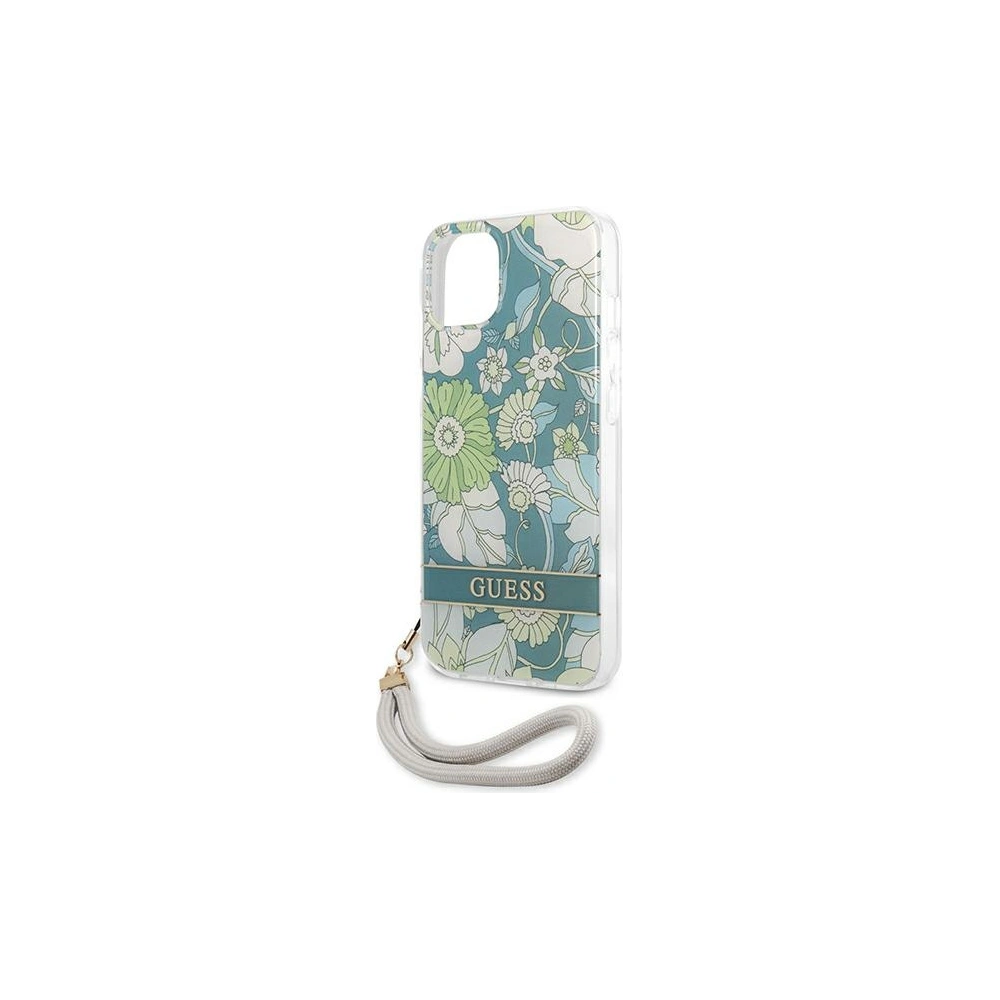 Hurtownia GSM - Etui Guess GUHCP13SHFLSN Apple iPhone 13 mini zelený/green hardcase Flower Strap - GUE1775GRN - {ean13} - Hurt