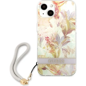 Hurtownia GSM - Case Guess GUHCP13SHFLSU Apple iPhone 13 mini lila/purple Hardcase mit Flower Strap - GUE1776PRP - {ean13} - Hurt