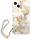 Wholesale Guess GUHCP13SHFLSU Apple iPhone 13 mini purple hardcase Flower Strap - GUE1776PRP - {ean13} - Hurt