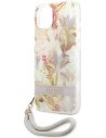 Wholesale Guess GUHCP13SHFLSU Apple iPhone 13 mini purple hardcase Flower Strap - GUE1776PRP - {ean13} - Hurt