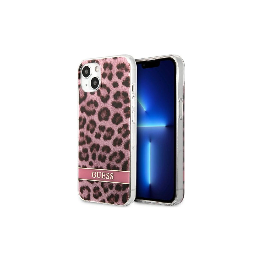 Hurtownia GSM - Etui Guess GUHCP13SHSLEOP Apple iPhone 13 mini różowy/pink hardcase Leopard - GUE1777PNK - {ean13} - Hurt