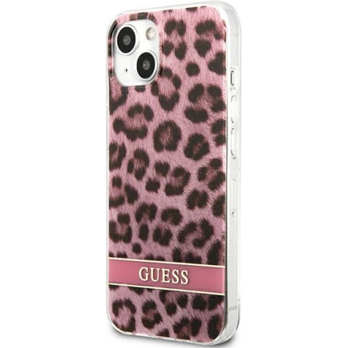 Etui Guess GUHCP13SHSLEOP Apple iPhone 13 mini różowy/pink hardcase Leopard