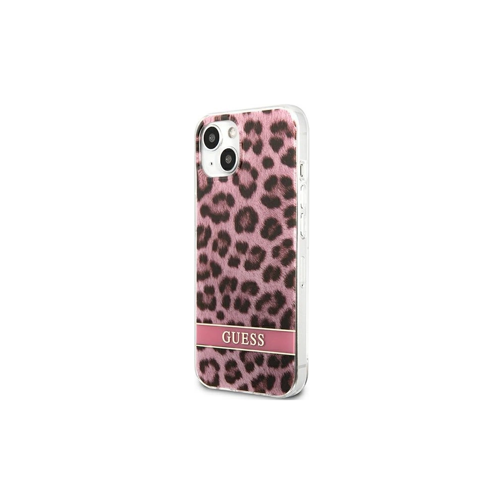 Hurtownia GSM - Etui Guess GUHCP13SHSLEOP Apple iPhone 13 mini różowy/pink hardcase Leopard - GUE1777PNK - {ean13} - Hurt