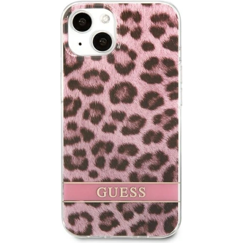 Etui Guess GUHCP13SHSLEOP Apple iPhone 13 mini różowy/pink hardcase Leopard