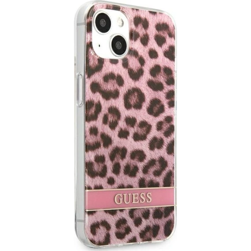 Etui Guess GUHCP13SHSLEOP Apple iPhone 13 mini różowy/pink hardcase Leopard