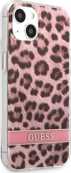 Kryt Guess GUHCP13SHSLEOP Apple iPhone 13 mini pink hardcase Leopard