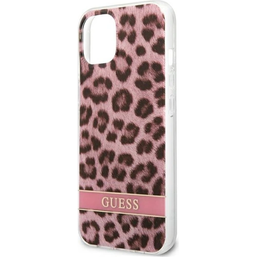 Etui Guess GUHCP13SHSLEOP Apple iPhone 13 mini różowy/pink hardcase Leopard