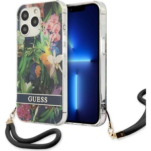Hurtownia GSM - Etui Guess GUHCP13XHFLSB Apple iPhone 13 Pro Max niebieski/blue hardcase Flower Strap - GUE1779BLU - {ean13} - Hurt
