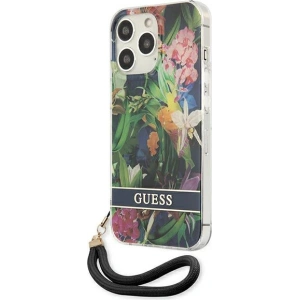 Hurtownia GSM - Etui Guess GUHCP13XHFLSB Apple iPhone 13 Pro Max niebieski/blue hardcase Flower Strap - GUE1779BLU - {ean13} - Hurt