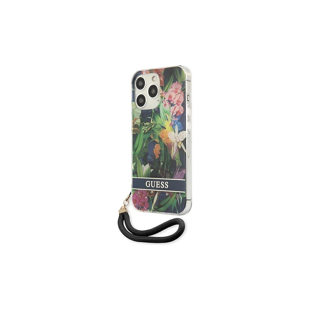 Hurtownia GSM - Etui Guess GUHCP13XHFLSB Apple iPhone 13 Pro Max niebieski/blue hardcase Flower Strap - GUE1779BLU - {ean13} - Hurt
