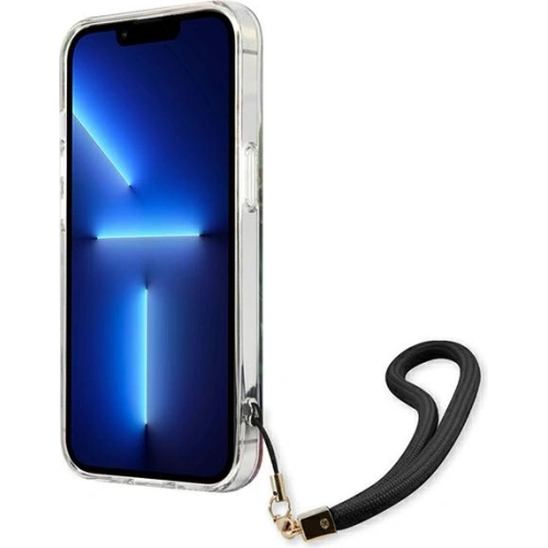 Etui Guess GUHCP13XHFLSB Apple iPhone 13 Pro Max niebieski/blue hardcase Flower Strap