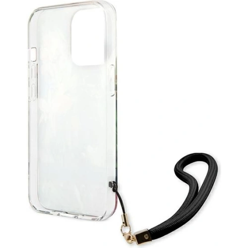 Etui Guess GUHCP13XHFLSB Apple iPhone 13 Pro Max niebieski/blue hardcase Flower Strap