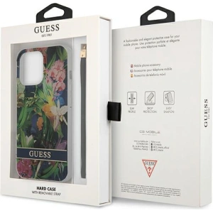 Hurtownia GSM - Etui Guess GUHCP13XHFLSB Apple iPhone 13 Pro Max niebieski/blue hardcase Flower Strap - GUE1779BLU - {ean13} - Hurt