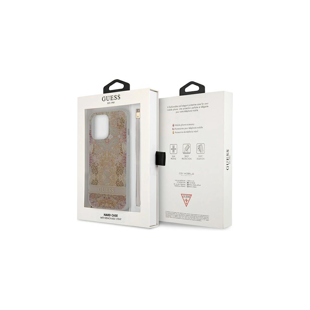 Hurtownia GSM - Etui Guess GUHCP13XHFLSD Apple iPhone 13 Pro Max zlatý/gold hardcase Flower Strap - GUE1780GLD - {ean13} - Hurt