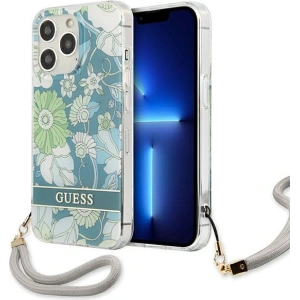 Hurtownia GSM - Etui Guess GUHCP13XHFLSN Apple iPhone 13 Pro Max zielony/green hardcase Flower Strap - GUE1781GRN - {ean13} - Hurt