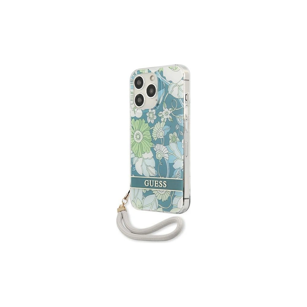 Hurtownia GSM - Etui Guess GUHCP13XHFLSN Apple iPhone 13 Pro Max zelený/green hardcase Flower Strap - GUE1781GRN - {ean13} - Hurt