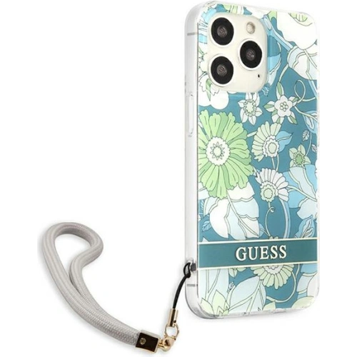 Etui Guess GUHCP13XHFLSN Apple iPhone 13 Pro Max zielony/green hardcase Flower Strap
